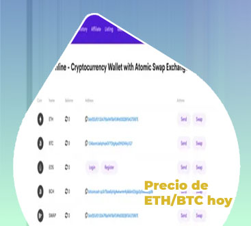 Swap eth for btc